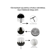 Geniş Kullanım Alanları Matkaplar İle Uyumlu Paslanmaz Demirli Bhd Üçlü Temizlik Fırça Seti