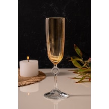 Mest Emora 6 Adet Ayaklı Bal Renk Kahve Yanı Su Bardağı Takımı - 150 Cc Şıklık Ve Zarafet Bal Renk