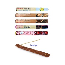 Lb 5 Paket 20 Çubuklu Tütsü Vanilla - Musk - Clove - Wood - Redrose - Kayık Hediyeli