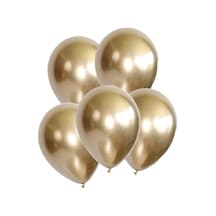 Krom Parlak Balon Gold Altın Renk 30 Adet Aynalı Balon 30 Cm