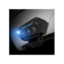 Bt12 Bluetooth 5.0 Motorsiklet Interkom Mikrofonlu Kulaklık Kask Bluetooth Kulaklık