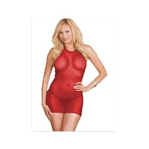 Tegan Büyük Beden Kırmızı Fantazi Seksi Tül Babydoll Tg273223 Kırmızı