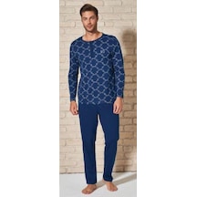 Pijadore Erkek Pamuklu Uzun Kollu Pamuklu Pijama Takımı 1766 001