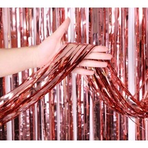 Mey İthalat Rose Gold Püsküllü Kapı Perdesi - Parti, Bekarlığa Veda, Doğum Günü 1x2 M Diğer