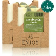 Suds Enjoy Doğal Zeytinyağlı El Yapımı Yüz Saç ve Vücut Sabunu 2 x 100 G