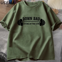 Flood Of Style Aşağı Kötü Aşağı Kötü Spor Tshirt Erkekler Kadınlar İşkence Şairler T-shirt Ttpd Yeni Albüm D Yeşil