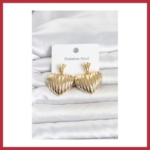 Bezos 316l Çelik Gold Renk Kalp Model Kadın Küpe Strsnl 92207408