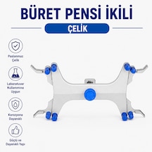 Büret Pensi İkili - Çelik