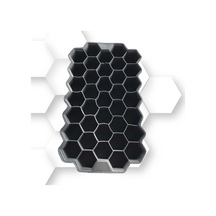 Petek Küp Şekilli Silikon Buzluk Buz Kalıbı Siyah