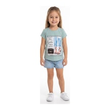 Stsahra Kız Çocuk Yeşil T-shirt