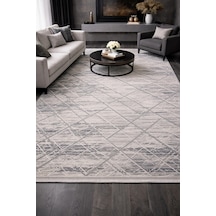 Hoom Rugs Marsilya Dv306 Grey Navy Modern Salon Halısı Gri Mavi