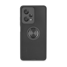 Xiaomi Redmi Note 12 5g Kılıf Montreal Yüzüklü Silikon Kapak - Siyah 0.2M-Çok Renkli