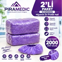 Piramedic Galoş 10 Micron 2000 Adet Mor Galoş