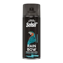 Selsil Rainbow Akrilik Sprey Boya 400 Ml - Hızlı Kuruyan, Yüksek Kapatıcı Akrilik Boya - Metal, Ahşap, Plastik Ve Hobi Yüzeyleri İçin Ral Renk Seçenekli Profesyonel Sprey Mat Siyah - Ral9005 0000 Parlak Vernik