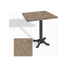 Çipa Döküm Ayak Kare Masa 60x60 Cm - Werzalit, Wermodin Ve Allzalit Tabla - Edgy Wood Çok Renkli