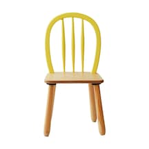 Woodnjoy Ahşap Macaron Sandalye Sarı Sarı