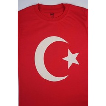 19 Mayıs Atatürk Türk Bayrağı Baskılı Kısa Kol Pamuk Tişört 001