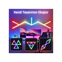 Shaped Rod Şekil Verilebilir Argb Led Çubuk 12 Li Siyah