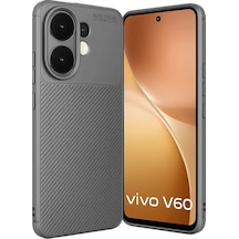 Newface Vivo V60 5g Auto Focus Karbon Kapak - Gri
