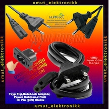 Oki Yazıcı Güç Kablosu 220V 2 Pin Çift Oluklu Kablo