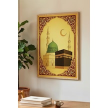 2 Adet Siyah Ahşap Çerçeveli Doğa Ve Dağ Temalı Vintage Tablo