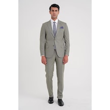 Efor Slim Fit Çift Yırtmaç Esnek Yün Nefti Takım Elbise Tk 918 Nefti