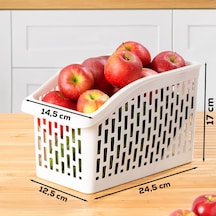 Porsima Org-23 6lı Çok Amaçlı Plastik Dolap Içi Düzenleyici Saklama Kutusu Organizer Sepet - Beyaz Beyaz