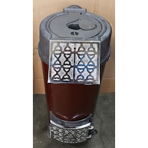 Kahveci Sobası Tuğlalı Soba Uzun Dik Soba - Secenek: Mat Siyah
