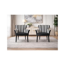 1+1 Iki Tekli Kollu Çay Seti Balkon Bahçe Berjer Zebra