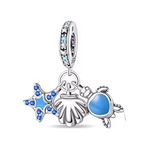Kaplumbağa, İstiridye Ve İstiridye Sallantılı Charm Gümüş
