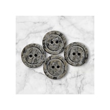 Mermer Desen Düğme Gri 2,3 Cm 6 Adet - 692813996