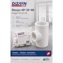 Dizayn Pprc İnegal Te 40 32 40 10 Adet Pn25 Temiz Su Tesisat Ek Parçası