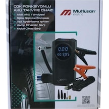 Mutlusan 10.000 Mah Çok Fonksiyonlu Akıllı Akü Takviyesi-dijital Şişirme Pompası-ı 999 999 53001 Siyah