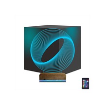Luvivia Geometrik Dekoratif 3d Lamba - Masa Gece Lambası V9 Şeffaf