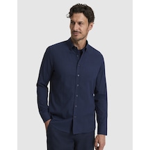 Pierre Cardin Erkek Koyu Lacivert Gömlek Desenli 50325355-vr100