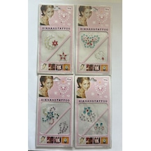4 Adet Face Gems Yüz Süsleme Taşı Vücut Kristali Model 31 Beyaz
