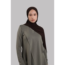 Giverny Kahve Düz Klasik Şal Dikişli Premium Jersey Sade 202129 14