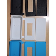 Arduino Mega Plastik Proje Kutusu 3 Renk Mavi Siyah Beyaz 175 80 35 Mm Çift Kapaklı
