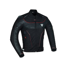 Motoanl Motosiklet Montu 4 Mevsim Maxdura Ve Deri Kumaş Hörgüçlü Model Motor Mont Siyah