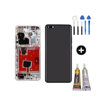 Te Huawei P40 Pro Uyumlu Çıtalı Servis Lcd Ekran Dokunmatik + Montaj Seti