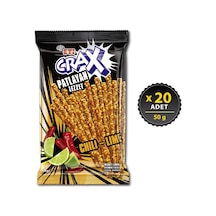 Eti Crax Patlayan Lezzet Chili-Lime Çubuk Kraker 20 x 50 G