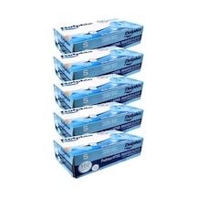 Dolphin Tek Kullanımlık Lateks Pudrasız Nitril Muayne Eldiveni Mavi S 5 x 100'lü