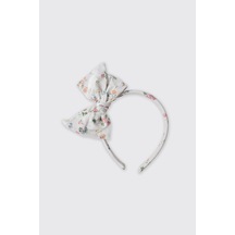 Panço Liberty Kumaş Çiçek Desenli Kız Çocuk Taç Beyaz 5612GK09020