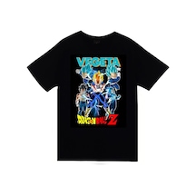 Dragon Ball Z Anime Baskılı Unisex %100 Pamuk Siyah T-shirt SIYAH
