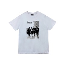 Stoned&Fame The Beatles Baskılı Unisex %100 Pamuk Beyaz T-shirt Beyaz
