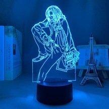 Goldenqian 3d Led Işık Suçlu Taç Gaı Tsutsugami Şekil Yatak Odası Dekoru Için Gece Lambası Doğum Günü Hediyesi Odası Masa Lambası Anime Suçlu Taç Cfct4j Siyah