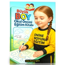 Büyük Boy Okul Öncesi Yaz-sil Eğitim Kitabı