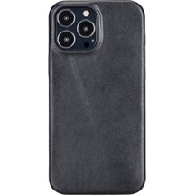 Apple İphone 13 Pro Max Uyumlu Deri Arka Kapak Rock Rst1 Siyah Diğer