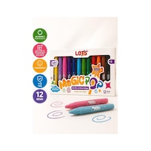Let S Magicpop Süper Yıkanabilir Mum Boya 12 Renk Çok Renkli