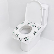 Tek Kullanımlık Çocuk Klozet Örtüsü 12 Adet, Panda Desenli Sıvı Geçirmez Hijyenik Klozet Kapak Örtüsü, Tek Tek Paketli Çok Renkli